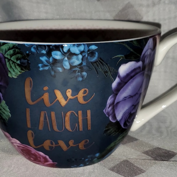 Portobello By Inspire Live Laugh Love coffee tea mug Bone China
