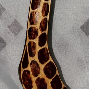 Hand Carved Wooden Giraffe Figurine Sculpture Statue image 2