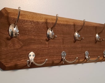 Coat rack, hat rack or towel rack. 100% black walnut