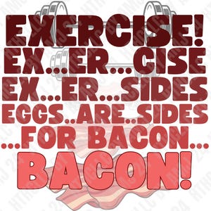 Exercise-Bacon svg - Eggs and Bacon svg