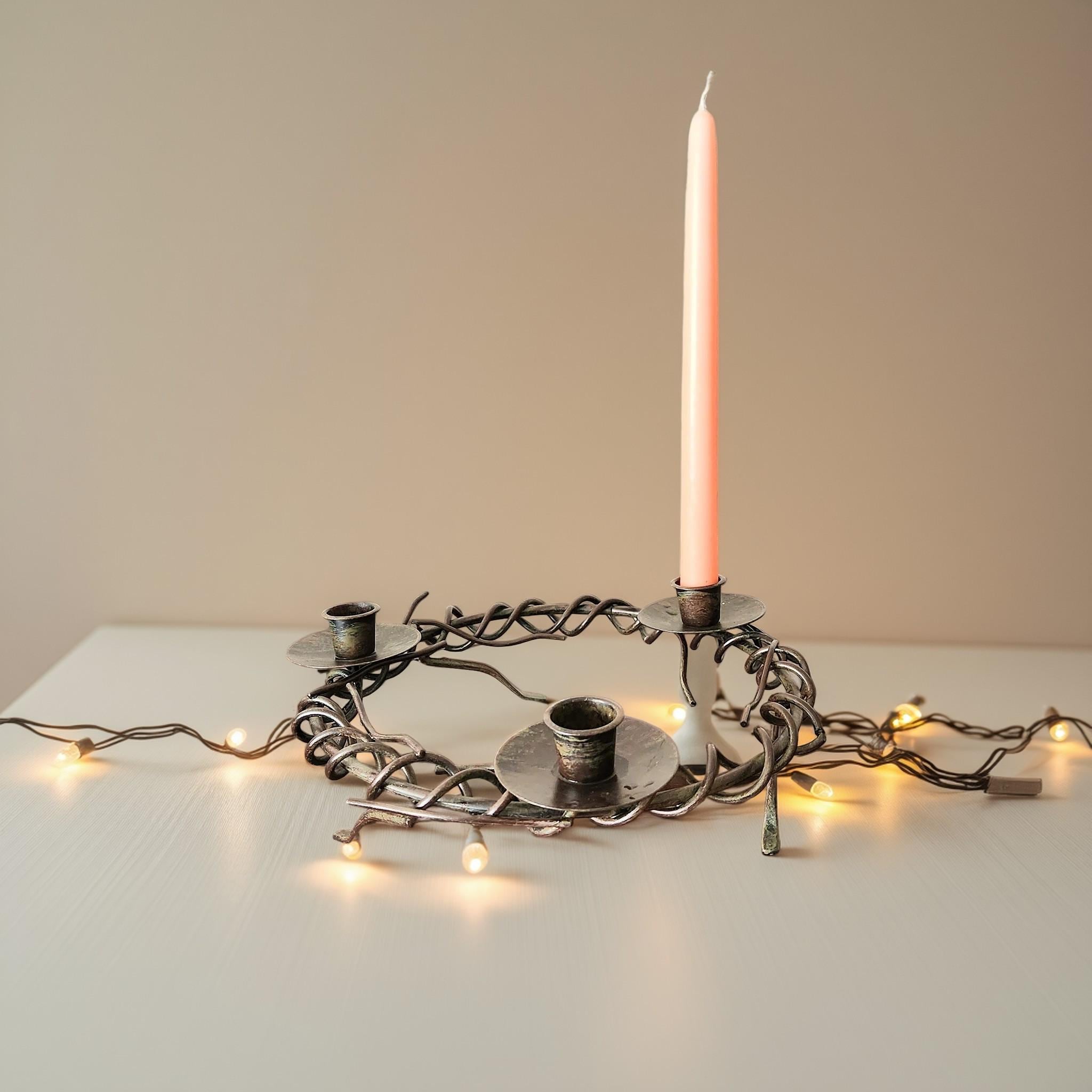 Wrought Iron Taper Candle Holder