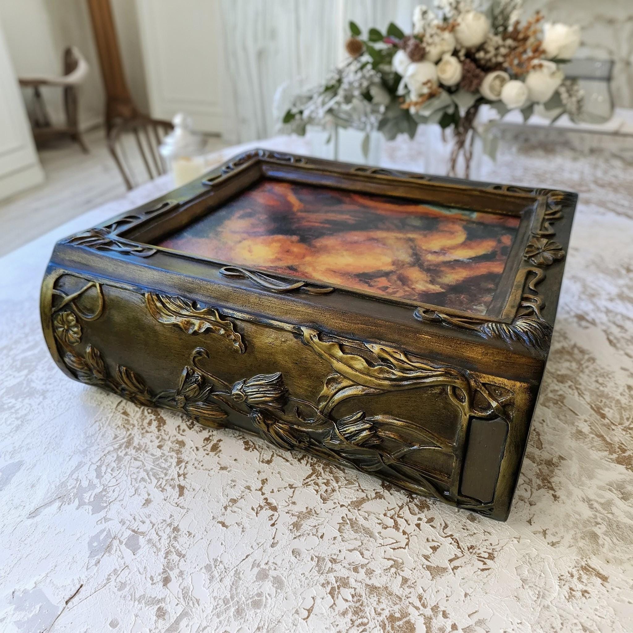 Vintage Ornate Lock Box - Etsy