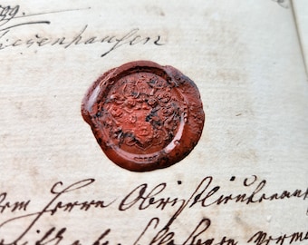 1809 Russian Empire & German Legal Document with Watermarks, Official Seal, Imperial Stamp