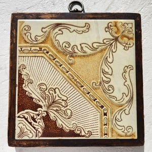 Mid-Century Italian Ceramic Tile Trivet, Wall Art, Trivet Decor, Italian Ceramic Art, Retro Home Decor, Rustic Modern Kitchen