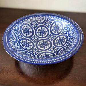 Marrakesh Blue/Silver Glass Bowl, Decorative Glass Platter, Table Centerpiece, Hostess Gift, Dining Decor, Created by Nybro Glasbruk SWEDEN