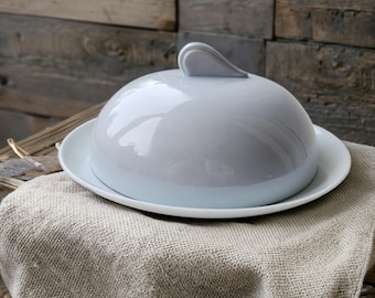 Vintage Dansk Butterdose/Käseheber mit Seidenporzellanüberzug - Mid Century Modern, hergestellt in Japan