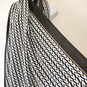 Y2K Double-sided UltraSoft Oversized Scarf, Wide Cozy Wrap, Winter, Warm Scarf,  Unisex Scarves, Comfy UltraSoft Big Shaw, Black White, Gold