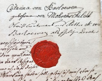 1802 Russian Empire & German Legal Document with Watermarks, Official Seal, Imperial Stamp