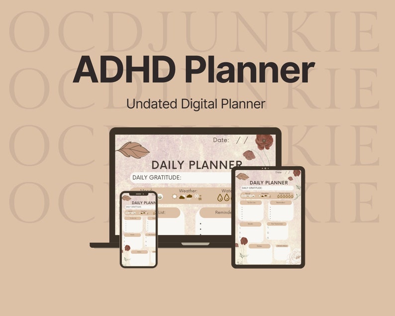 ADHD Digital Planner ADHD Printable ADHD Adult Planner - Etsy