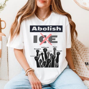 Abolish ICE Activist T-Shirt | Unisex Softstyle Tee for Protest, Advocacy, Social Justice, Political Statement, Gift