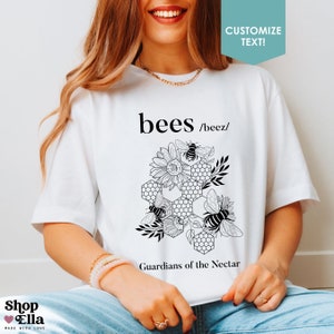 Beekeeping Shirt  Bee Keeper Gift Cute Honey Bee Tshirt  Save the Bees Botanical Earth Day T-Shirt  Insect Bee Lover Bee Kind Tee