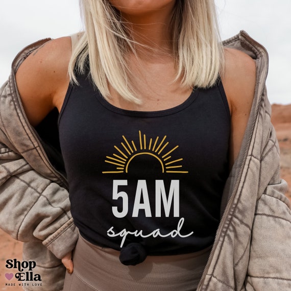 5am Workout Squad Tank Top 5 Am Crew Running Shirt Funny Group T