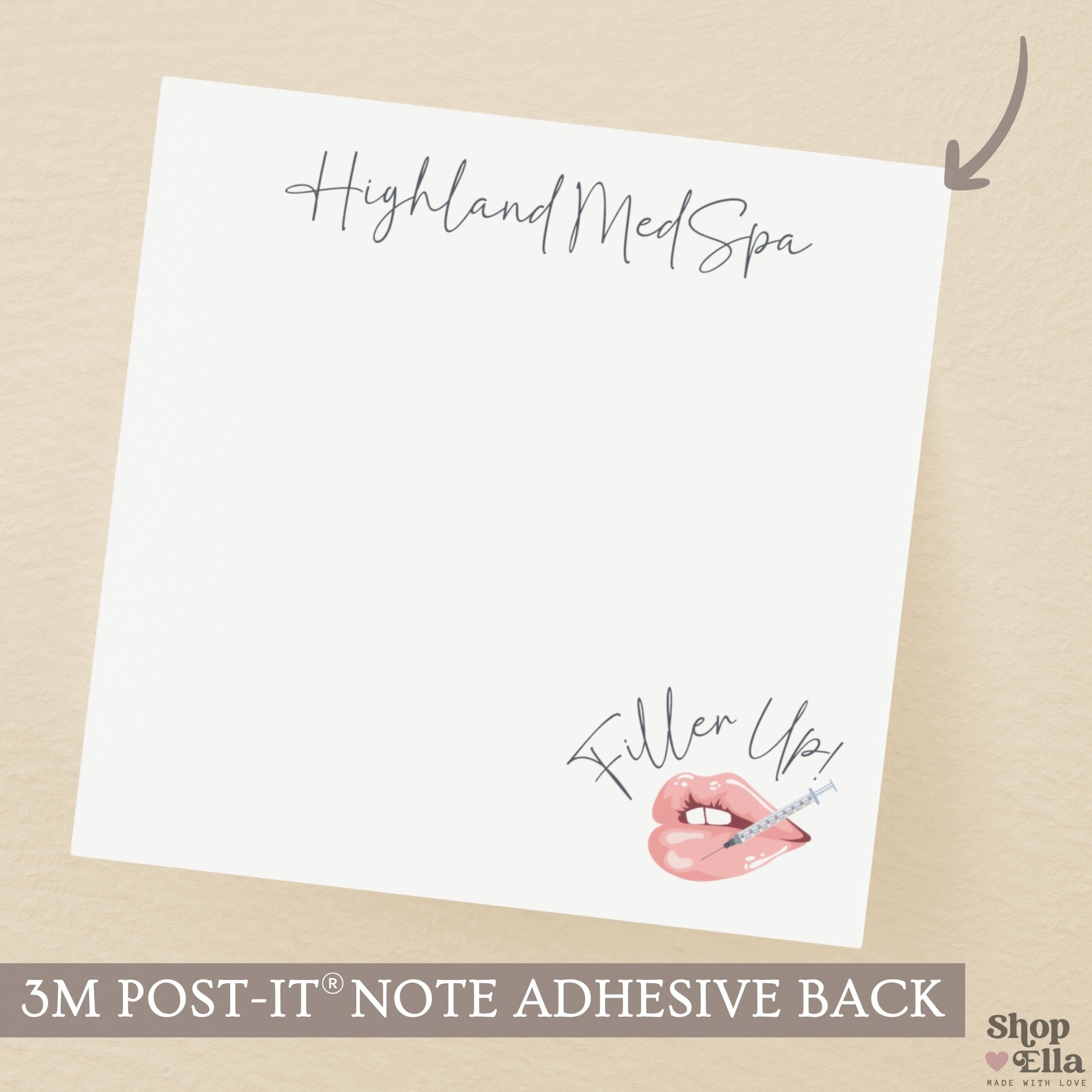 Personalized Nurse Injector Gift Post-it Note Custom Medspa Name Sticky ...