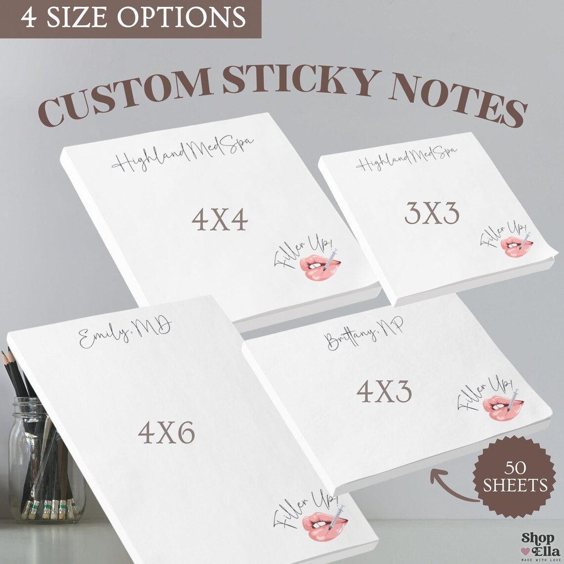 Custom Aesthetic Nurse Injector Gift Sticky Note Personalized Medspa ...