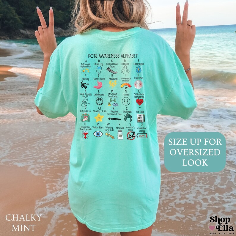 pots awareness alphabet shirt