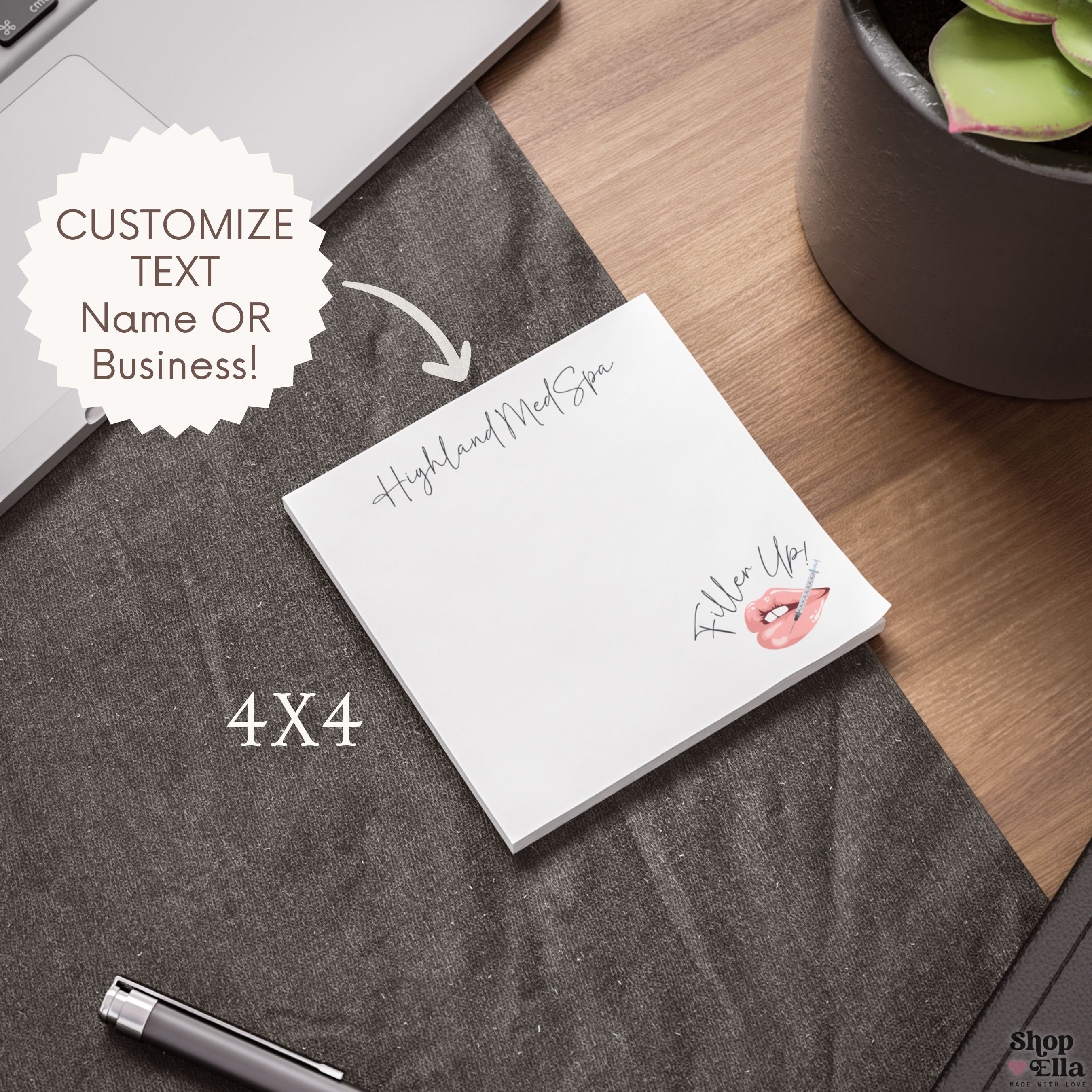 Personalized Nurse Injector Gift Post-it Note Custom Medspa Name Sticky ...