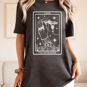 Ink Slinger Tarot Shirt that says ink slinger and can be personalized