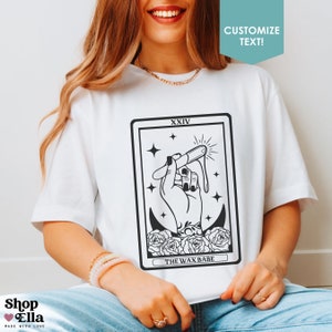 Wax Babe Shirt Esthetician Wax Specialist Waxing Tarot Card T-Shirt Witchy Coochie Waxer Gift Brazilian Wax Tech Beautician Student Tee