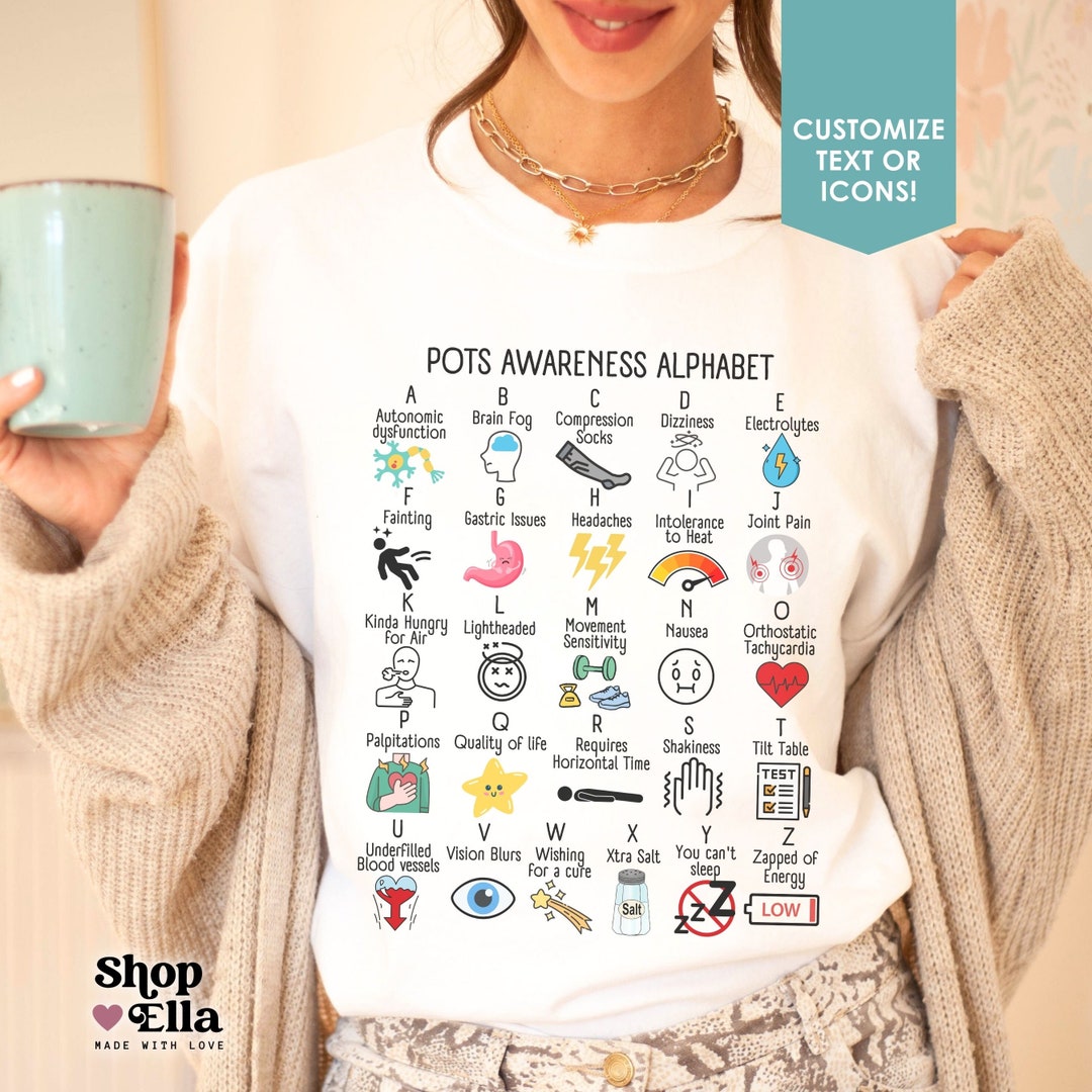 POTS Syndrome Awareness Shirt Postural Orthostatic Tachycardia Syndrome ...