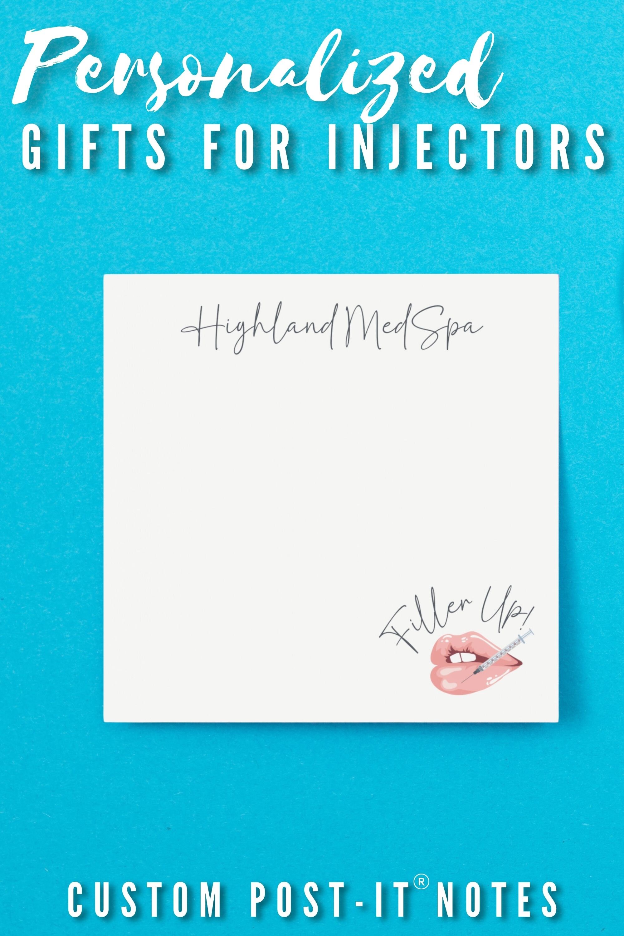 Personalized Nurse Injector Gift Post-it Note Custom Medspa Name Sticky ...