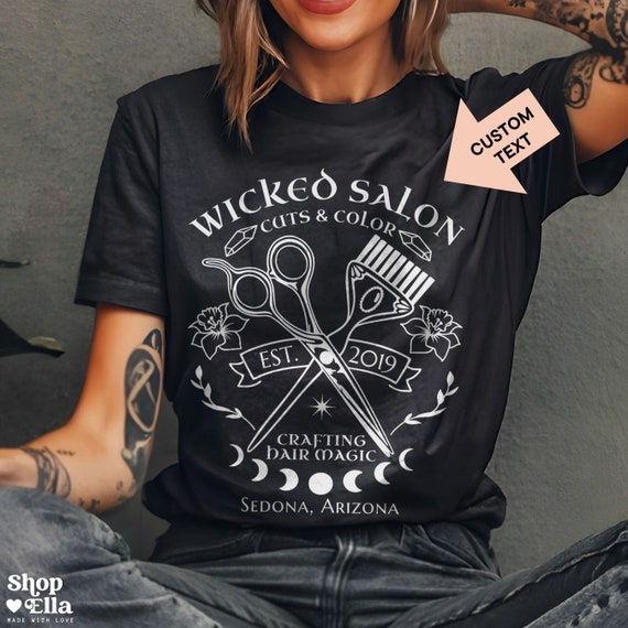 Personalized Hairstylist Shirt Hairdresser Salon T-Shirt Custom Name Year & City Hair Stylist Gift Cosmetologist Tshirt Cosmetology Grad Tee
