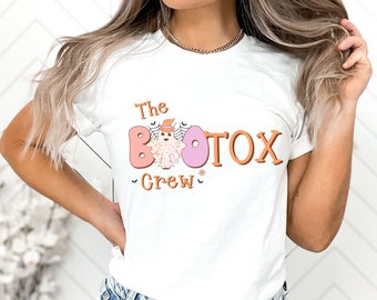 Halloween Botox Nurse Injector Shirt Funny Bootox Esthetician T-Shirt Spooky Med Spa Clothing Fall Vibes Cosmetic Filler Tee Plastic Surgery