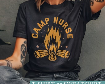 Camp Nurse Shirt for Summer Camp Nursing T Shirt Matching Youth Camp Crew Adventure Tshirt Camping Squad T-Shirt Wilderness Campers Nurse