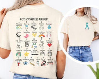 POTS Syndrome Awareness Shirt Comfort Colors Postural Orthostatic Tachycardia T-Shirt Invisible Illness Support Tee Spoonie Warrior Gift