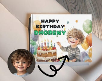 Libro de aventuras de cumpleaños personalizado, cuento infantil a medida