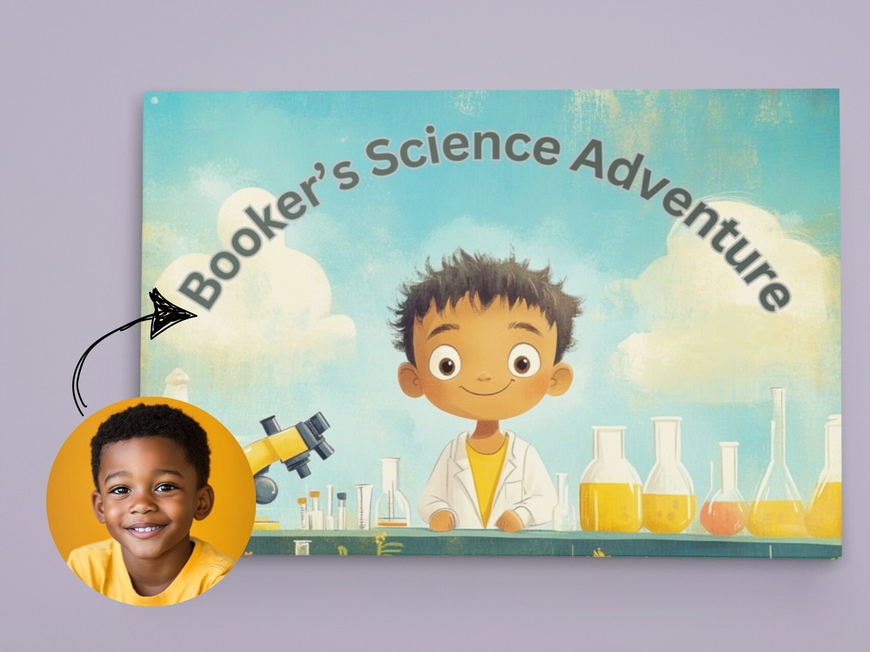 Science Tales Book Personalized Science Storybook, Custom Kid Illustration (hardcover) - Etsy