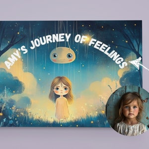 Personalized First Kids' Emotional Journey Storybook, Children Story book – Custom Name & Illustrated Face (Hardcover)