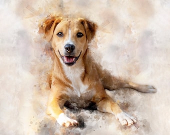 Pittura ad acquerello e schizzo digitale personalizzata, modifica grafica, regalo personalizzato, ritratto da foto, regalo di anniversario, regali fotografici