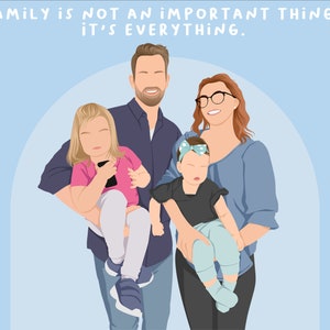 Portrait de dessin animé minimaliste sans visage | Portraits personnalisés | Cadeaux pour anniversaire, anniversaire et plus | Personnalisé Clipart vectoriel | Numérique et impression