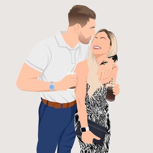 Faceless Minimal Cartoon Portrait | Personalized Portraits | Gifts for Birthday, Anniversary & More | Custom Vector Art | Digital and Prints