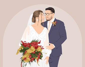 Faceless Minimal Cartoon Portrait | Personalized Portraits | Gifts for Birthday, Anniversary & More | Custom Vector Art | Digital and Prints