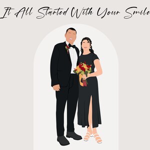 Portrait de dessin animé minimaliste sans visage | Portraits personnalisés | Cadeaux pour anniversaire, anniversaire et plus | Personnalisé Clipart vectoriel | Numérique et impression
