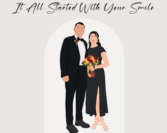 Faceless Minimal Cartoon Portrait | Personalized Portraits | Gifts for Birthday, Anniversary & More | Custom Vector Art | Digital and Prints