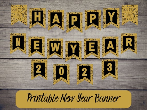 Printable New Year Banner, Digital Banner, Party Banner, DIY New Year  Decoration, Digital Download-instant Download - Etsy