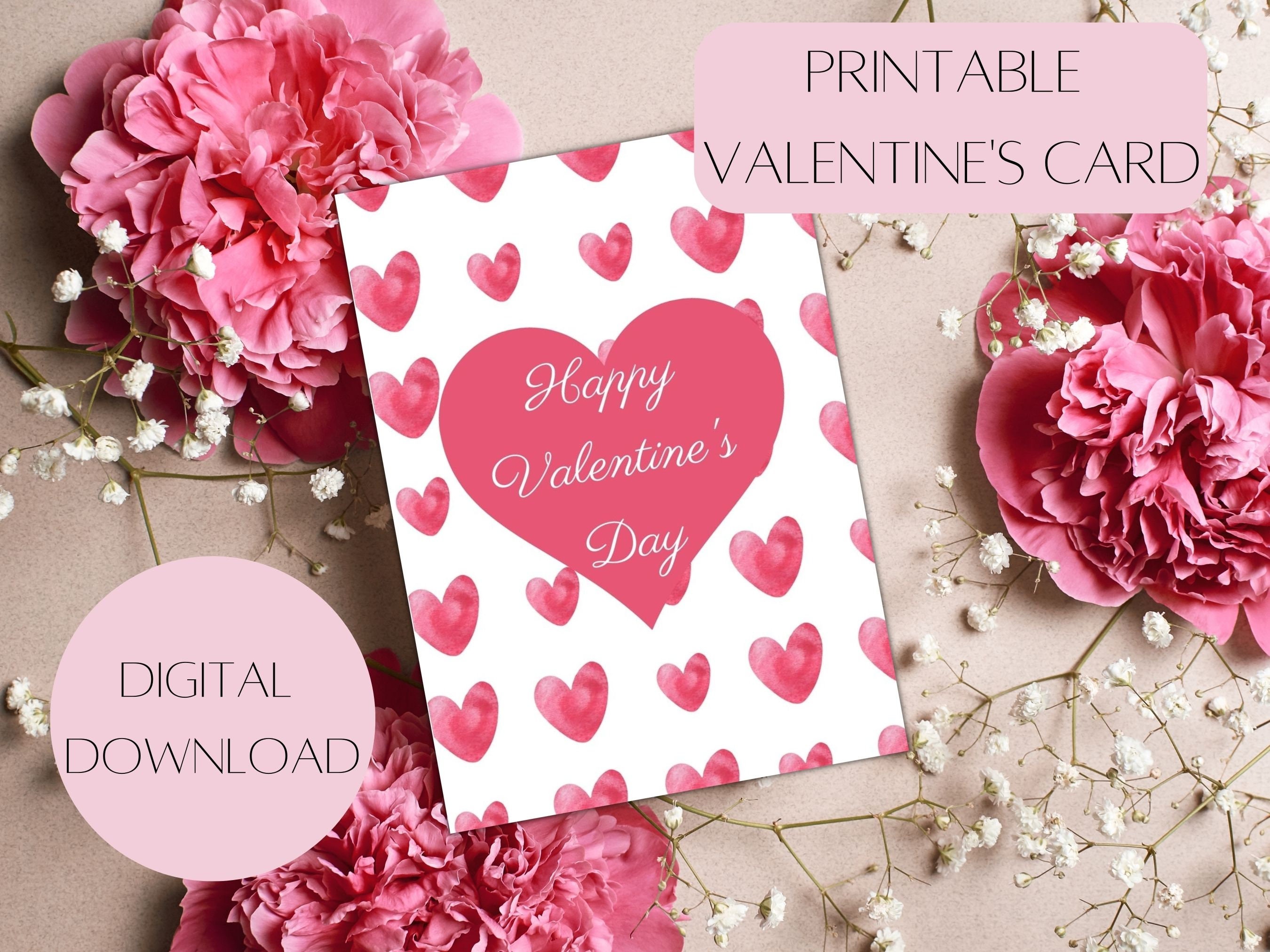 Printable Valentine's Card Printable Greeting Card Love - Etsy