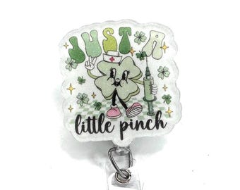 St. Patrick&#39;s Day Nurse Badge Reel: Just A Little Pinch