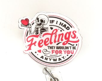 Funny Anti-Valentine Badge Reel: Skull Holding Heart