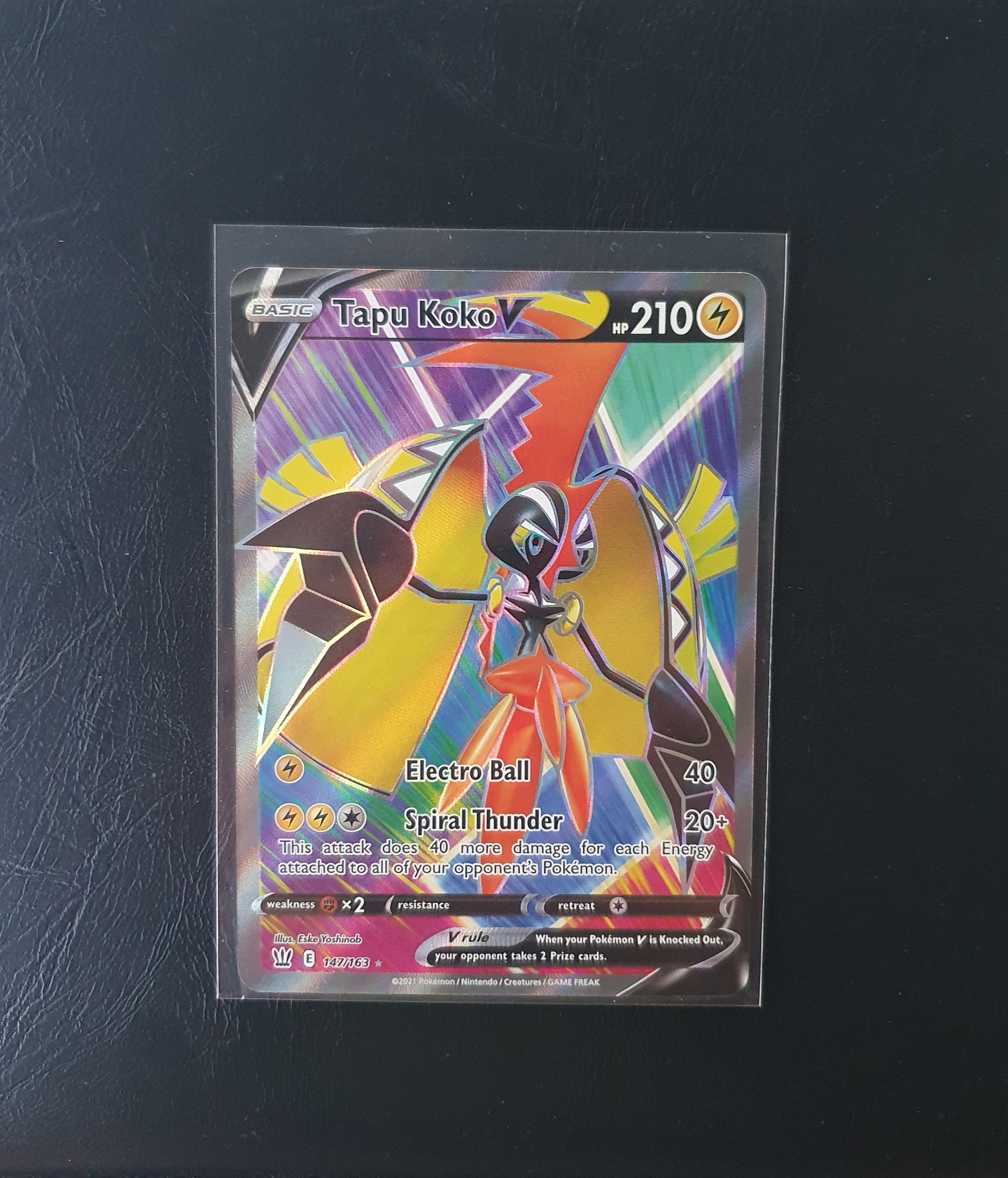 Tapu Koko V 050/163 Battle Styles Full Art Ultra Rare Pokemon Card Min