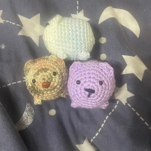 cute kitty plushies | soft crochet item | stress ball | custom colours available | amigurumi