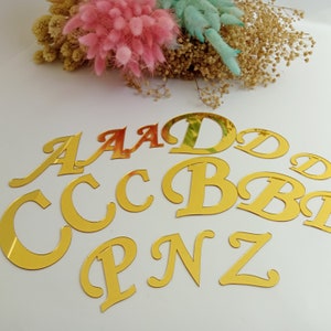 Acrylic Letters, Clear Acrylic Letters, Small and Large, Custom Letters,  Gold, Silver Mirror Acrylic Letters, Gold Silver Acrylic Numbers 