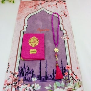 Tappetino da preghiera di lusso per bambini, tappeto da preghiera per bambini Kaaba, Ramadan Eid, tappeto da preghiera per bambini, regalo Eid per bambini, regalo islamico