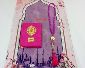 Luxury Kids Prayer Mat, Kaaba Design, Eid Ramadan Gift