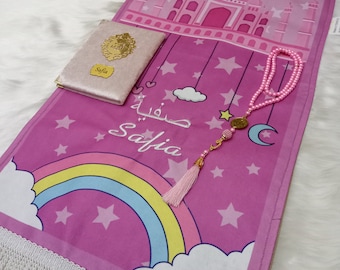 Luxury Kids Prayer Mat, Kids Kaaba Prayer Rug, Ramadan Eid, Kids Prayer Rug, Eid Gift For Children, İslamic Gift