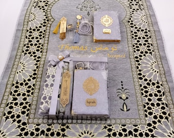 Personalized  Prayer Mat Yassen Quran Gift Set | Muslim Gift for Him | Eid Gift | Wedding Gift | Birthday Gift | Graduation Gift