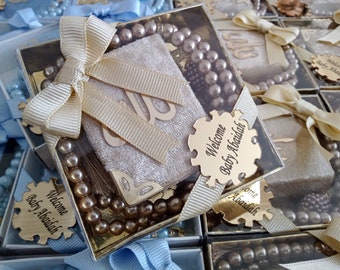 Velvet Mini Quran Pearl Tasbeeh Decorated Box Gift Set | Eid Favor | Wedding Favors | Baby Shower Favor | Graduation Favor | Muslim Favor