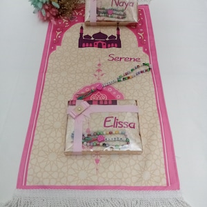 Tappetino da preghiera di lusso per bambini, tappeto da preghiera per bambini Kaaba, Ramadan Eid, tappeto da preghiera per bambini, regalo Eid per bambini, regalo islamico